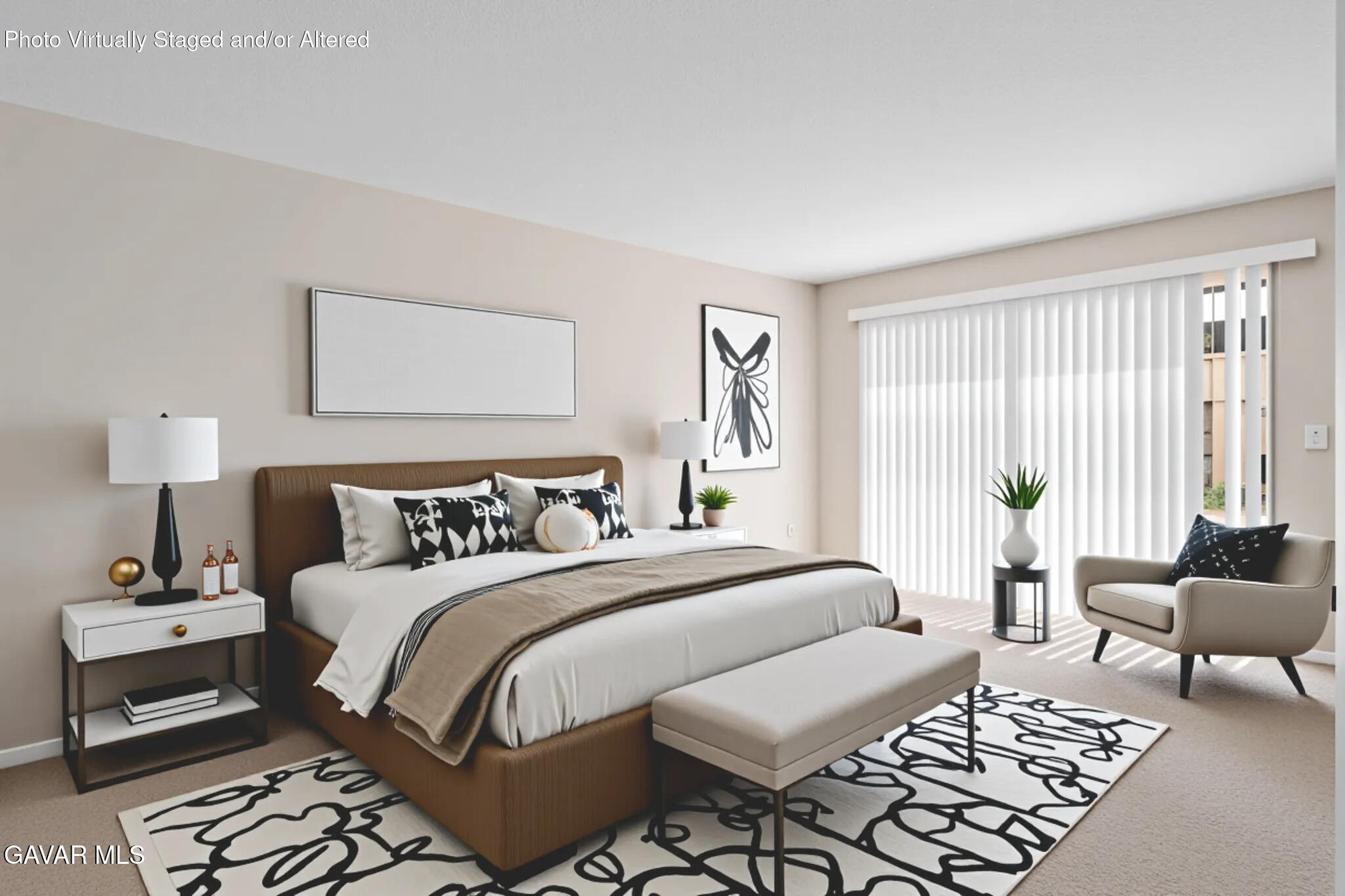 1027 Caperton Street Lancaster, CA 93535 - Photo 18 of 30 a bedroom with a bed and a couch