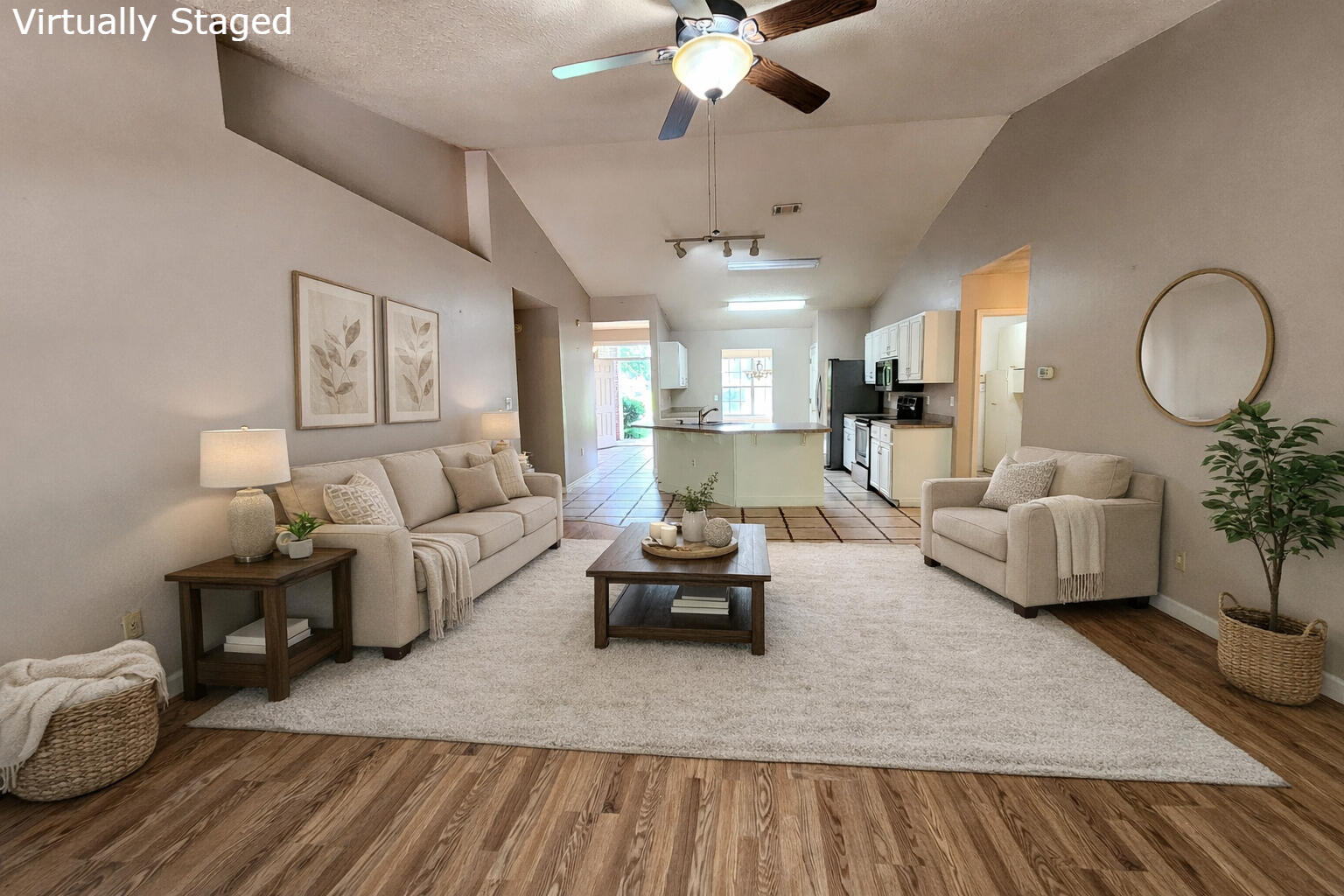 4868 Orlimar Street Crestview, FL 32536 - Photo 17 of 25 a living room with furniture and a wooden floor