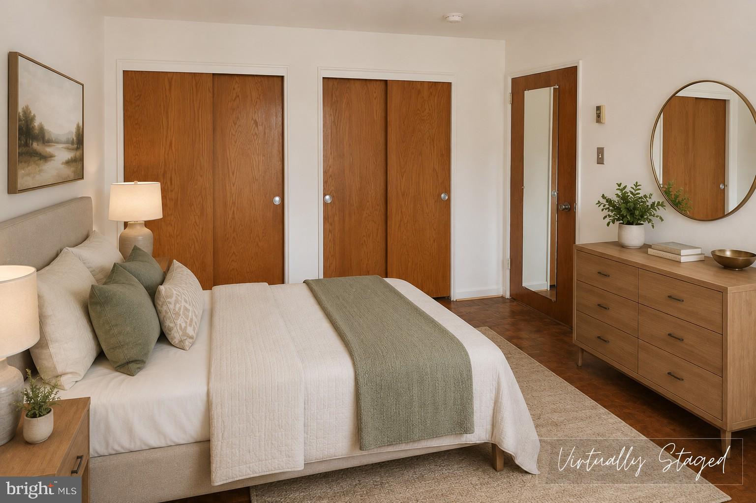 650 Brooke Road, Unit B23 Glenside, PA 19038 - Photo 15 of 15 Serene bedroom with warm wood accents.