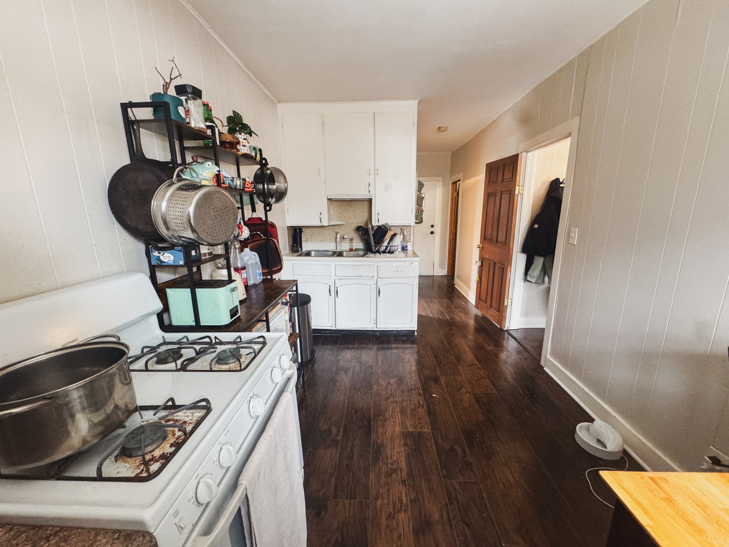 3701 Spring Grove Road Johnsburg, IL 60051 - Photo 26 of 46 a kitchen with a stove and a wooden floor