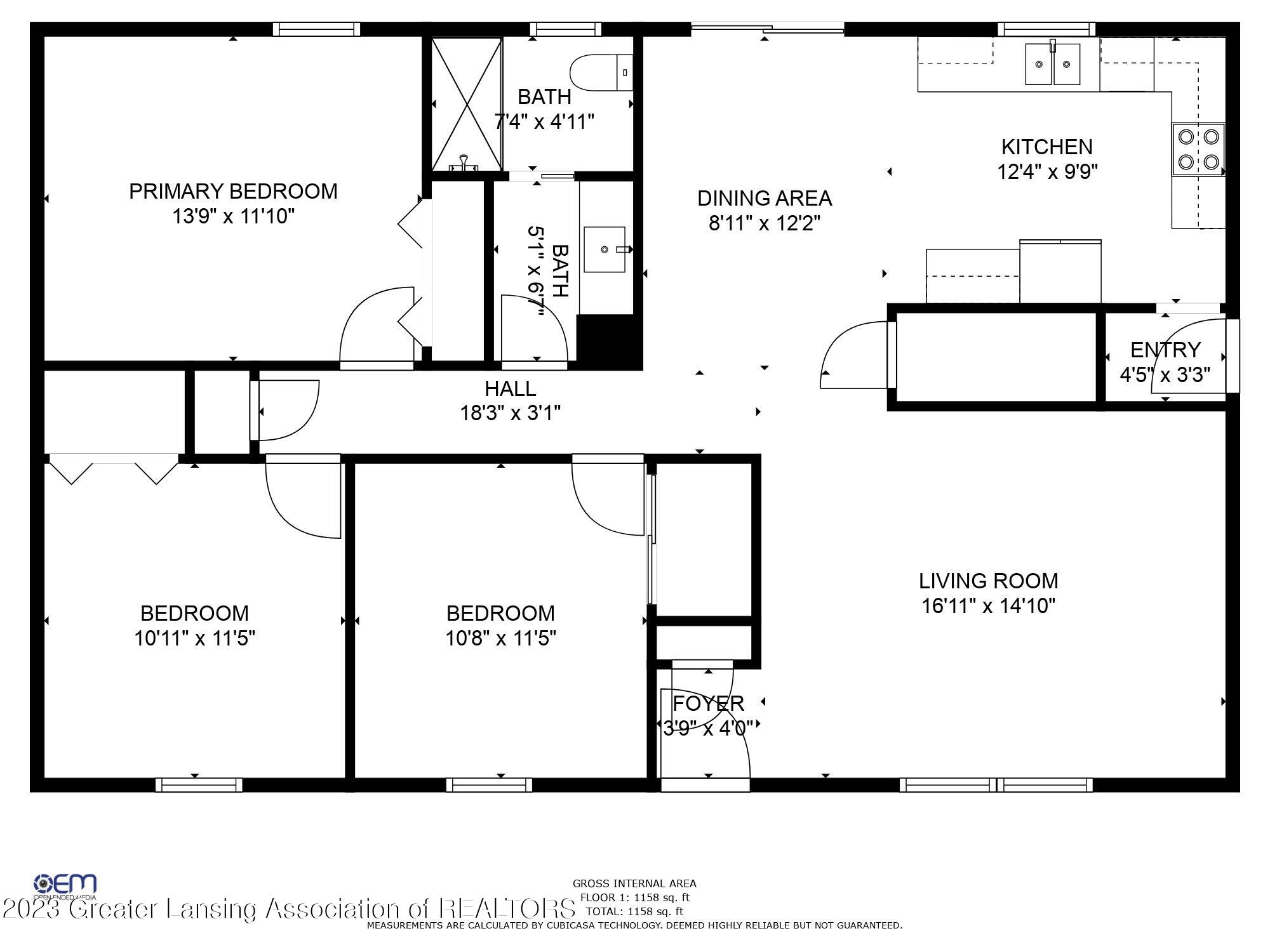 7002 Oneida Road Charlotte, MI 48813 - Photo 34 of 34 1st Level Floor Plan