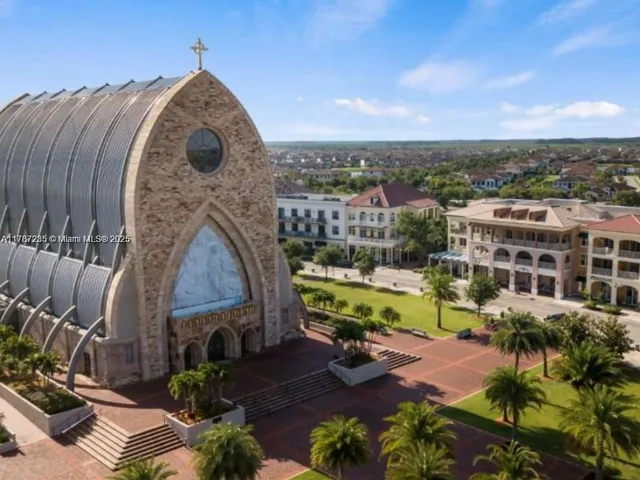 front view of white building
