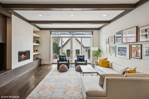 a outdoor view with a sitting space