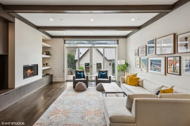 a outdoor view with a sitting space