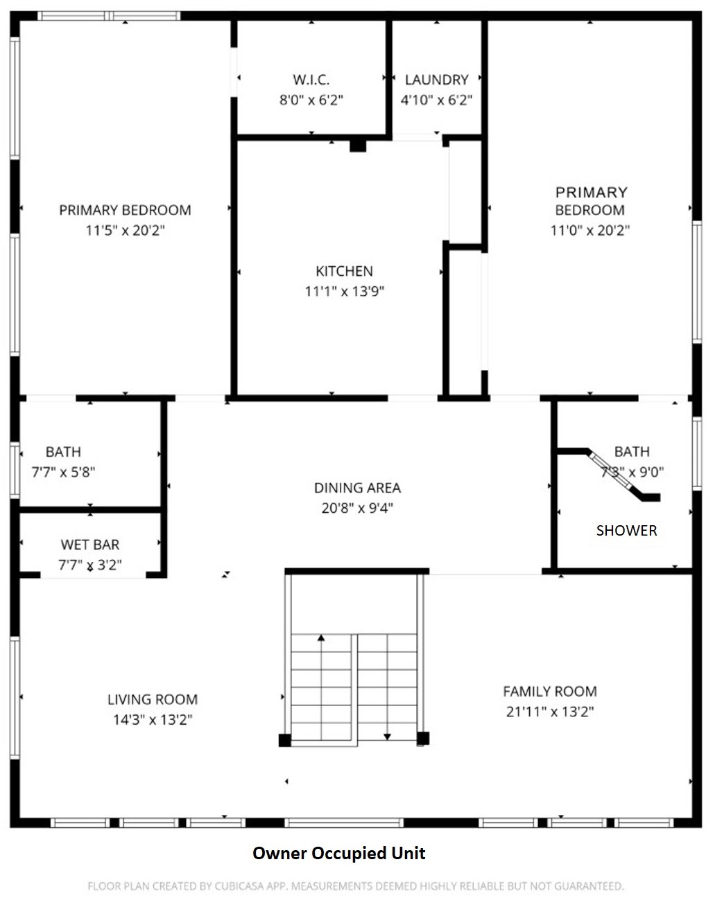 301 West Clay Street Houston, TX 77019 - Photo 22 of 24 Floorplan for the owner-occupied unit.