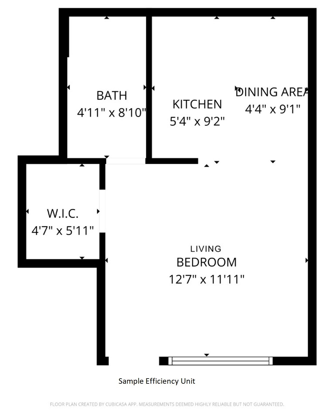 301 West Clay Street Houston, TX 77019 - Photo 24 of 24 Floorplan for one of the four efficiency units.