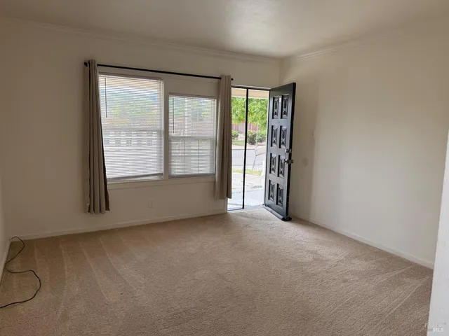 an empty room with a window