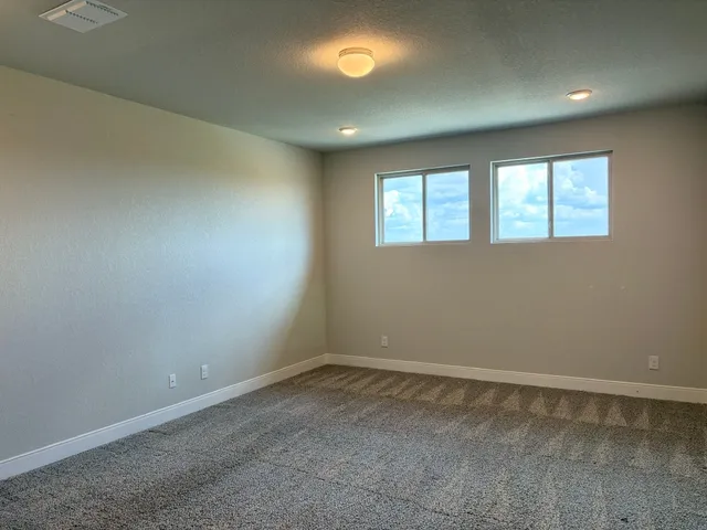 an empty room with a window