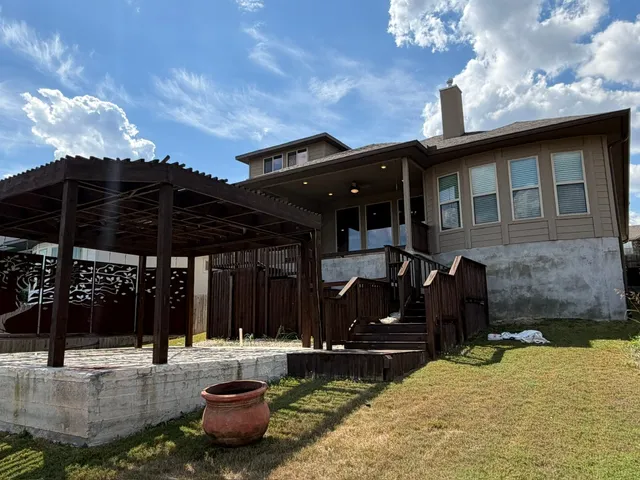 a view of a house with sitting area