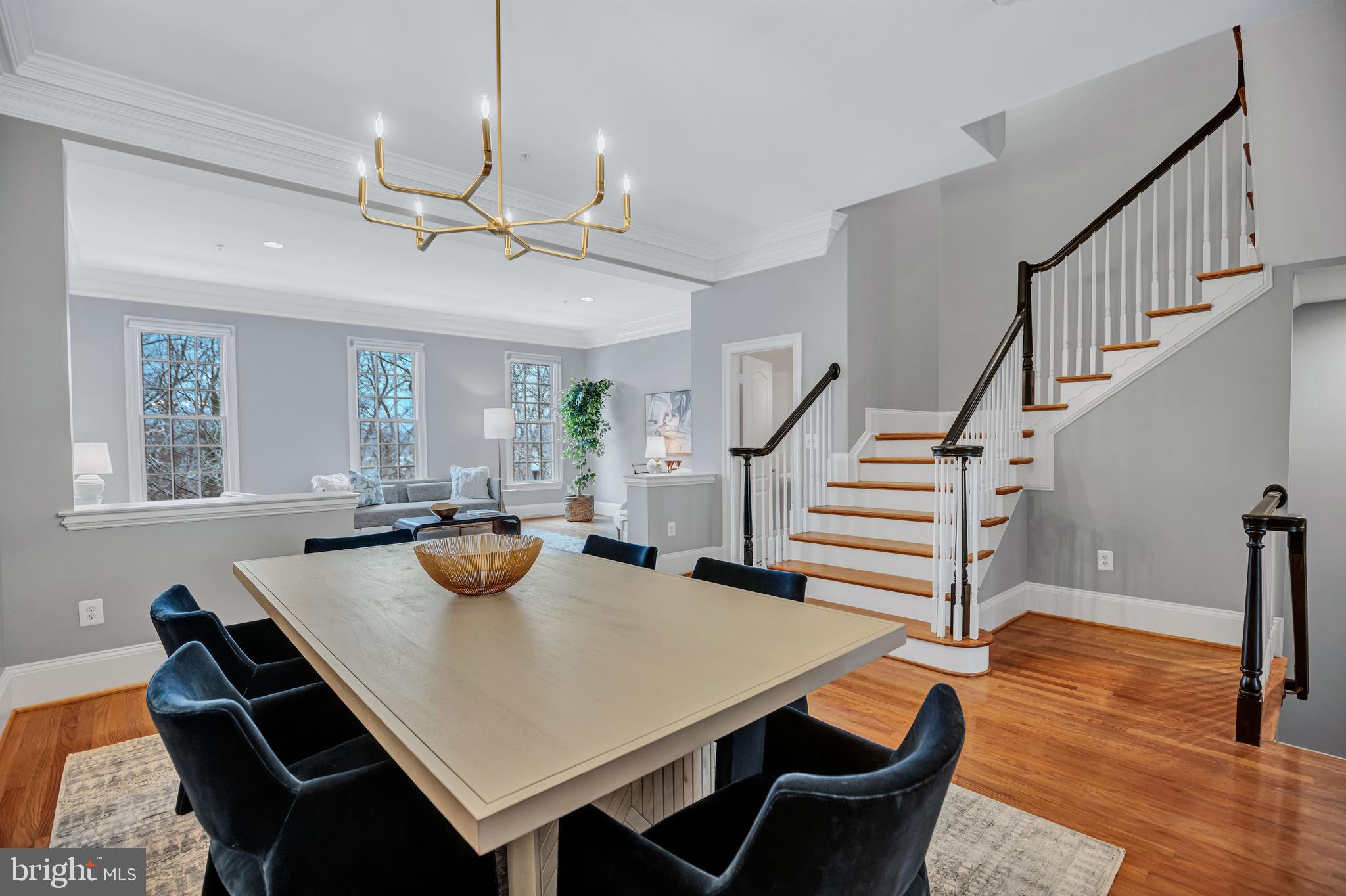 1856 Carpenter Road Alexandria, VA 22314 - Photo 16 of 77 Mid-Century Inspired Chandelier in Dining Room
