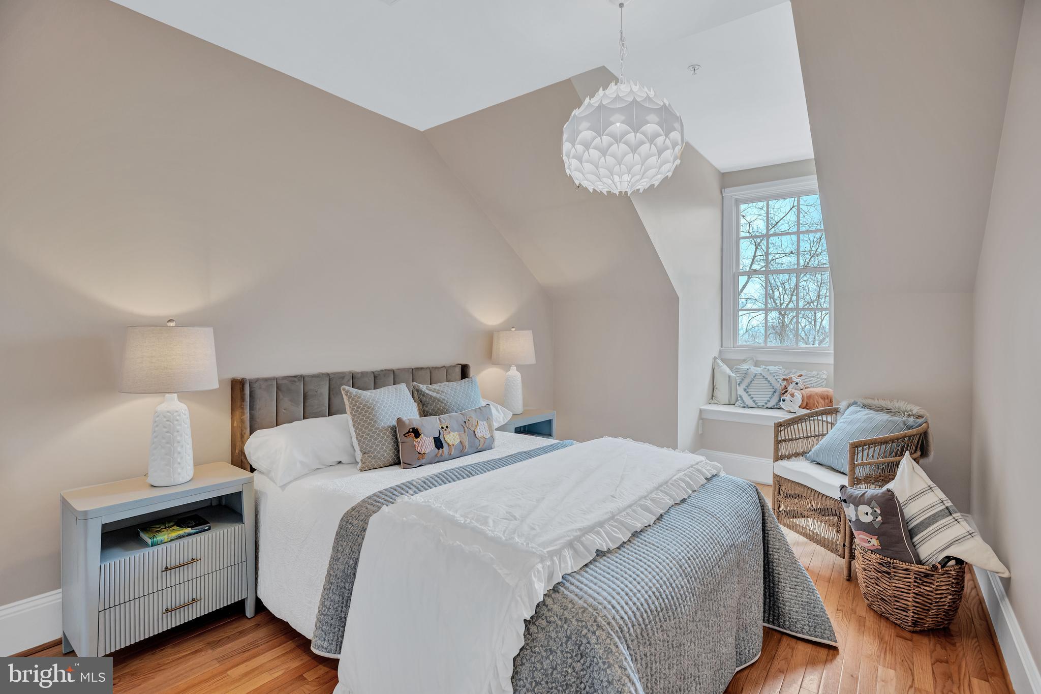 1856 Carpenter Road Alexandria, VA 22314 - Photo 38 of 77 Second Bedroom with Window Bench & Hardwood Floors