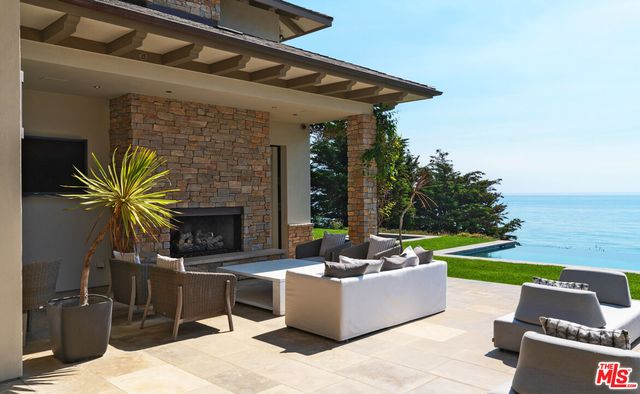 a view of an ocean and beach