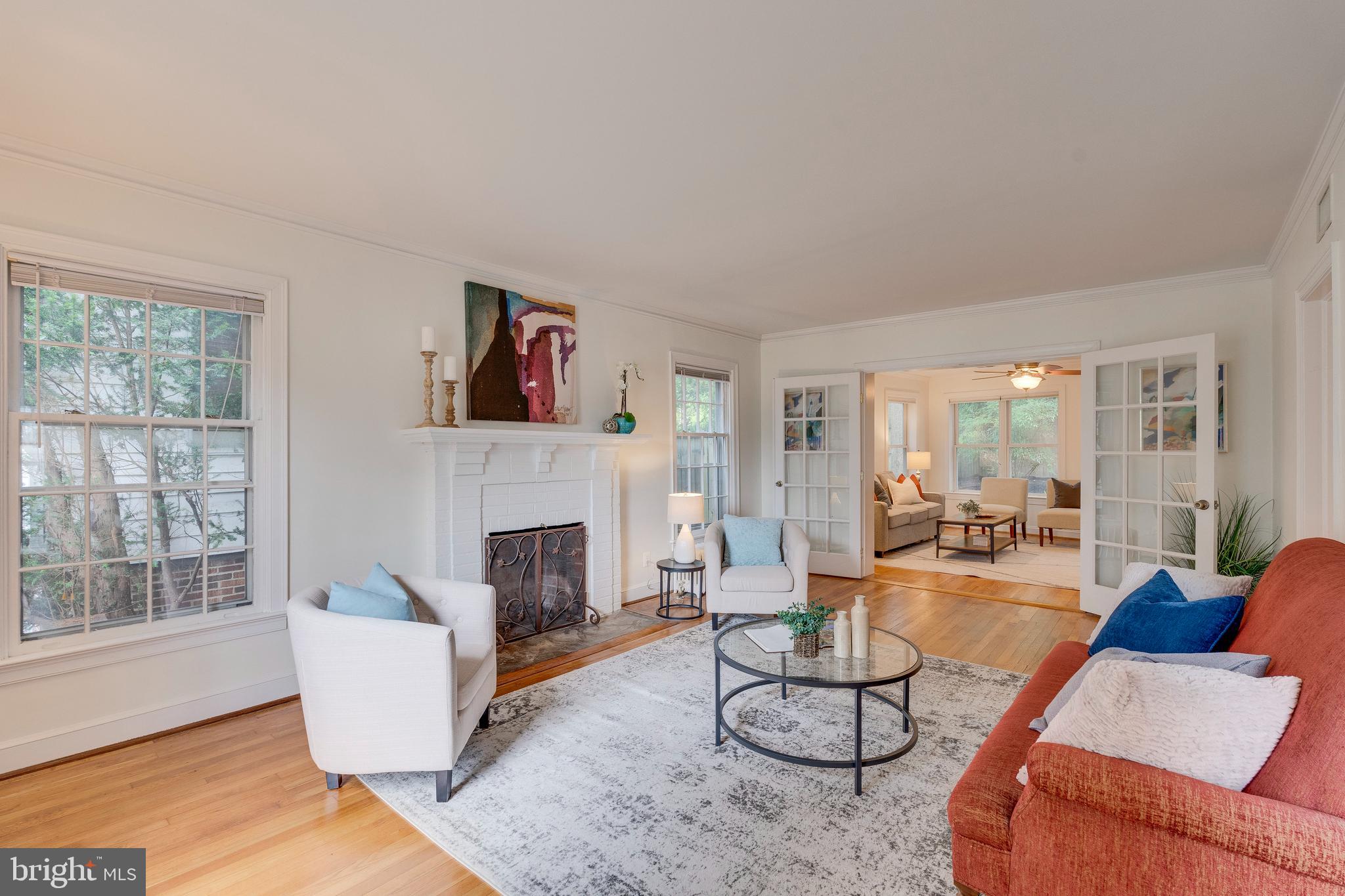 8104 Maple Ridge Road Bethesda, MD 20814 - Photo 7 of 61 Living Room w Fireplace