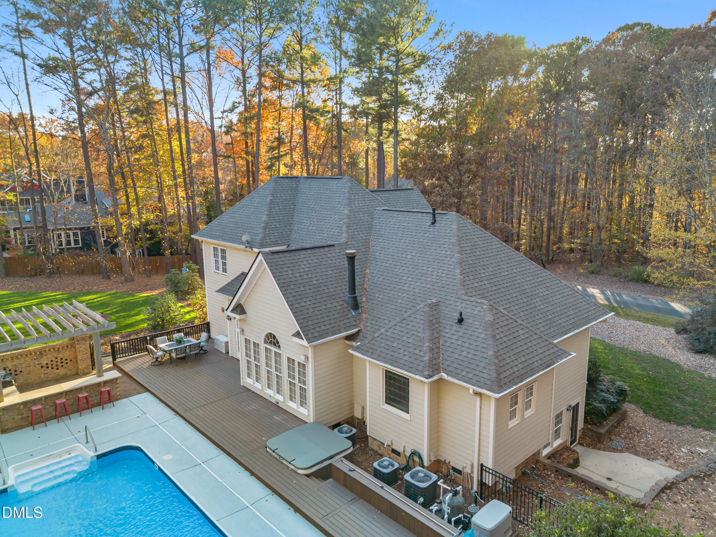 6816 Cool Pond Road Raleigh, NC 27613 - Photo 54 of 65 an aerial view of a house with a yard
