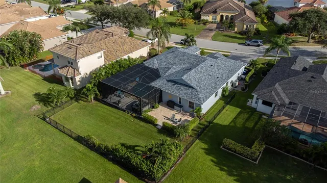 an aerial view of a fireplace with plants
