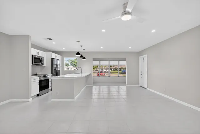 a view of kitchen and window
