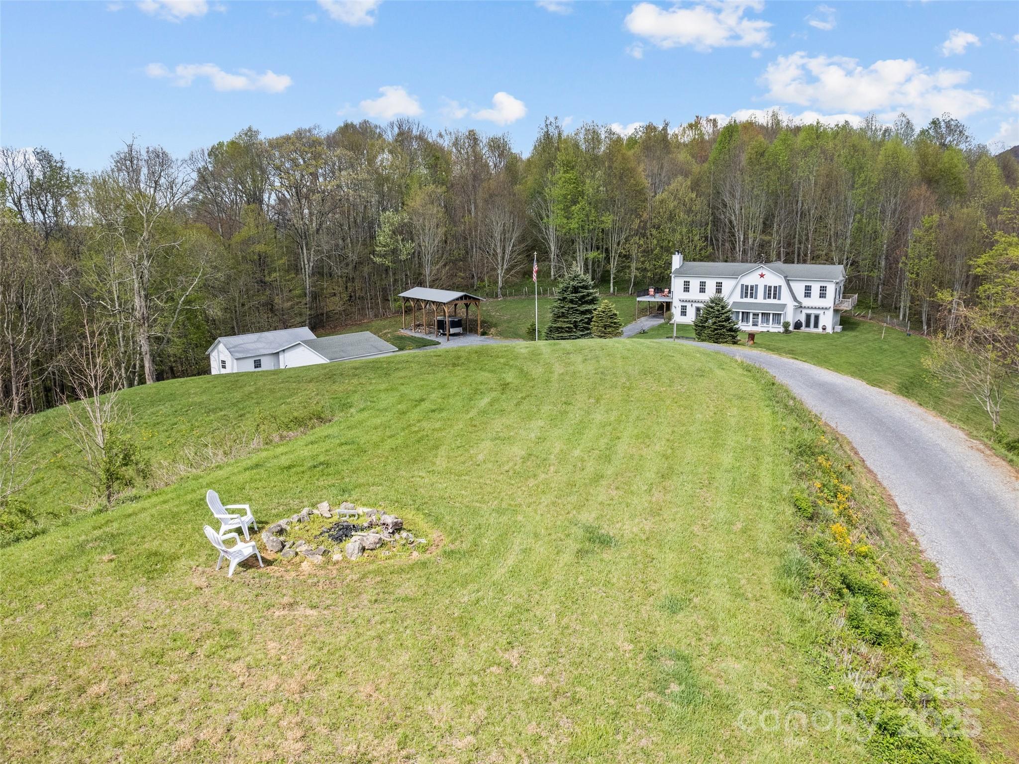 6780 Max Patch Road Clyde, NC 28721 - Photo 5 of 32 a view of a fountain with a yard