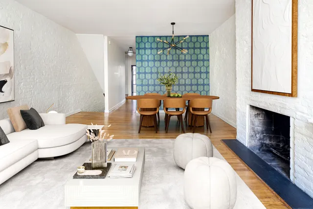 a living room with furniture or couch and a window