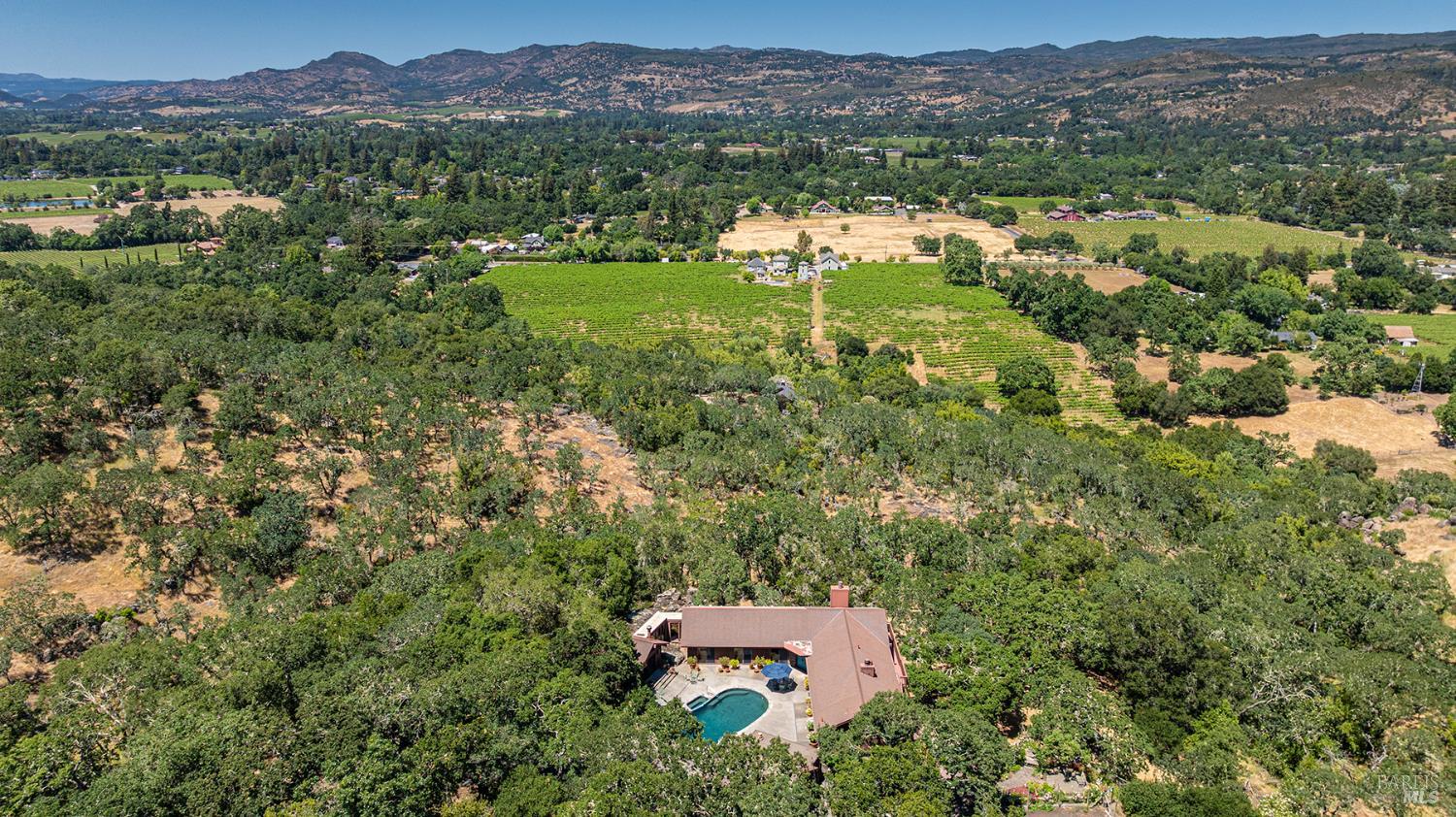 2231 First Avenue Napa, CA 94558 - Photo 64 of 64 an aerial view of residential houses with outdoor space and trees