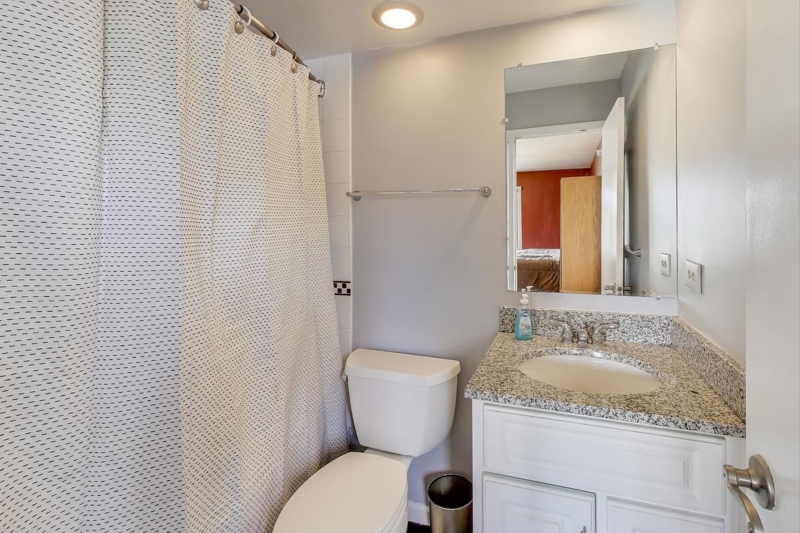1407 Wilson Avenue Wheaton, IL 60189 - Photo 13 of 31 a bathroom with a granite countertop sink toilet and shower