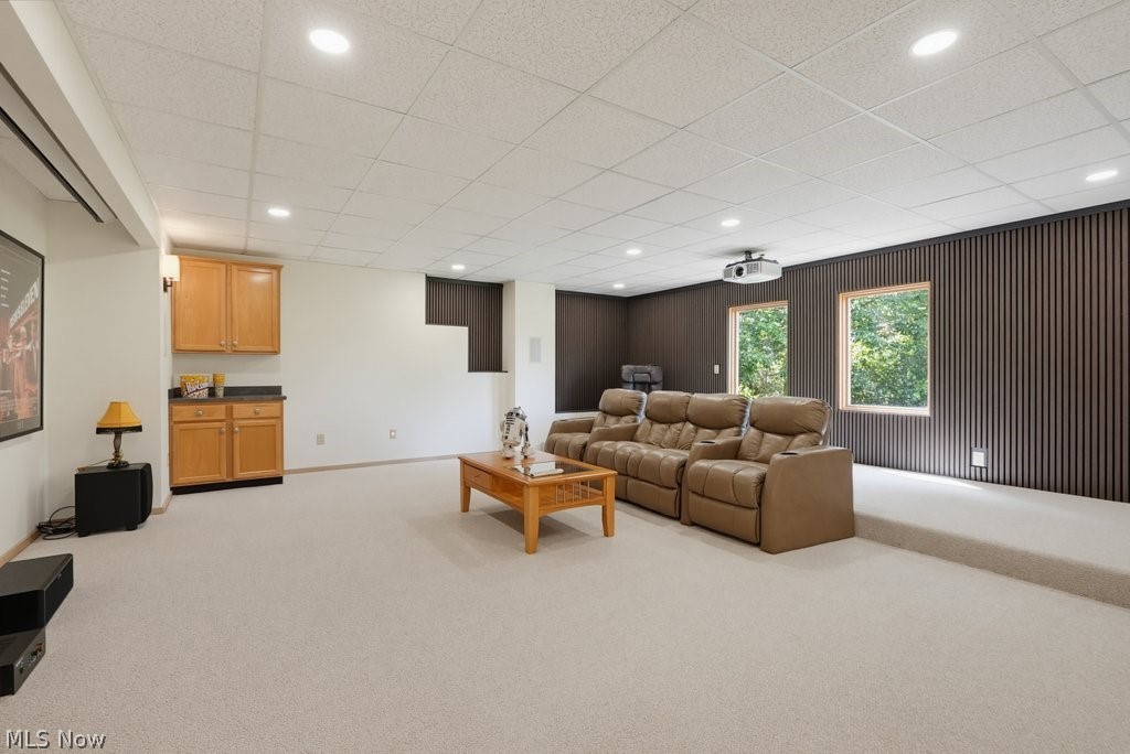 1758 Meander Way Mogadore, OH 44260 - Photo 41 of 50 Media/Theater Room with Built-in Projector and Movie Screen
