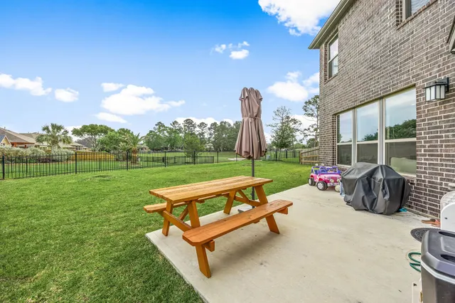 a park view with a garden