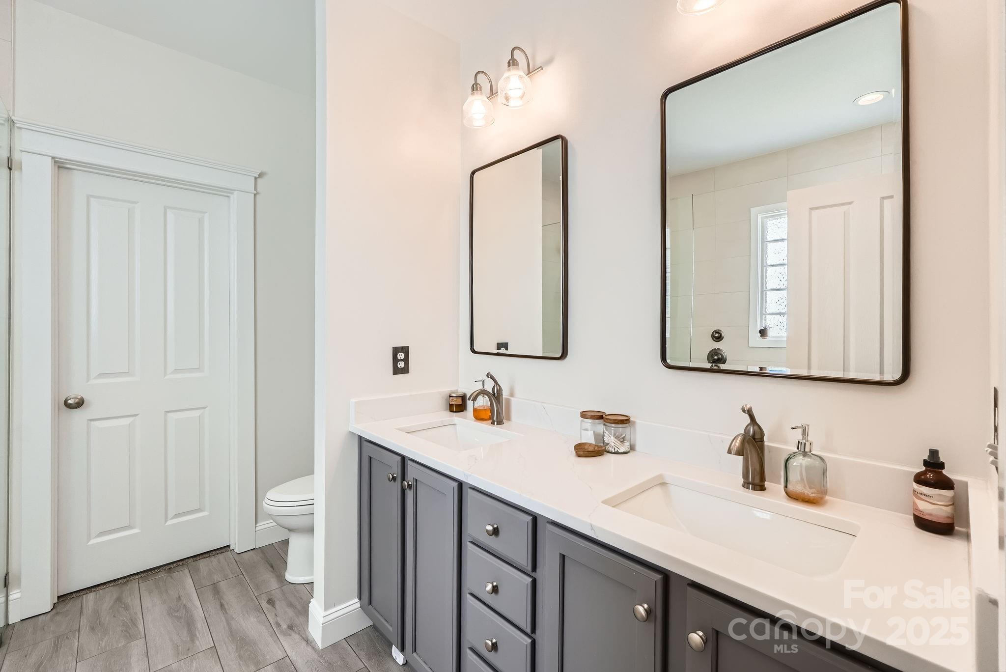 275 Bridges Farm Road Mooresville, NC 28115 - Photo 22 of 48 a bathroom with a double vanity sink and a mirror