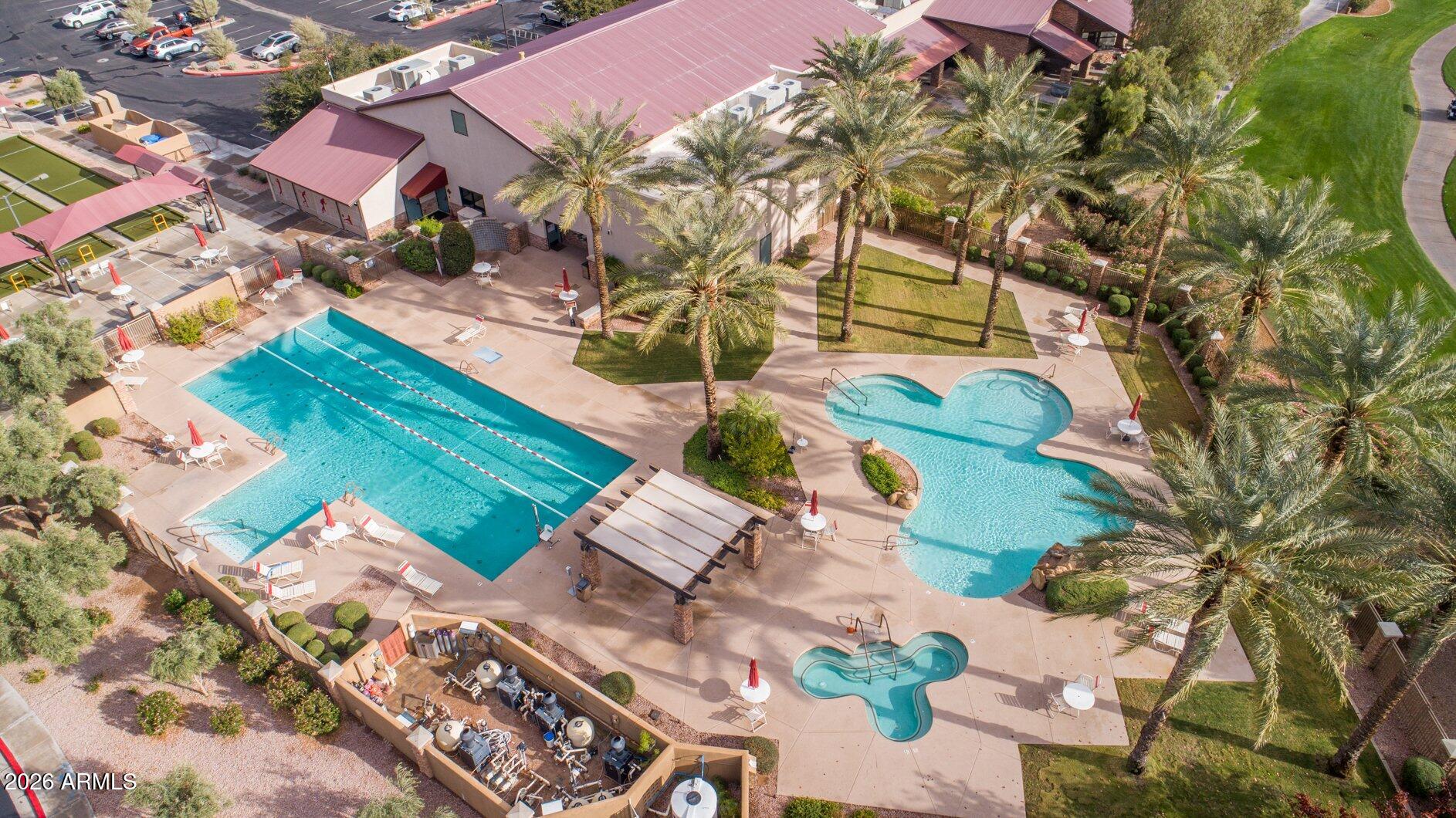5333 South Marigold Way Gilbert, AZ 85298 - Photo 51 of 69 an aerial view of a house with a yard and garden