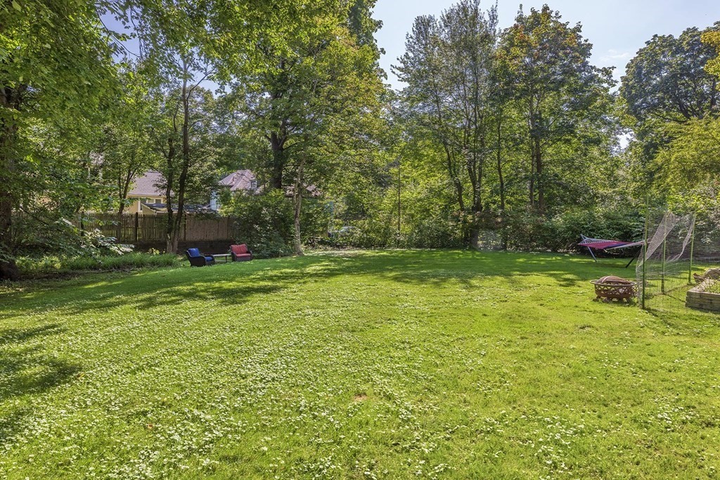65 Rokeby Road Newton, MA 02468 - Photo 13 of 13 a view of a backyard with large trees