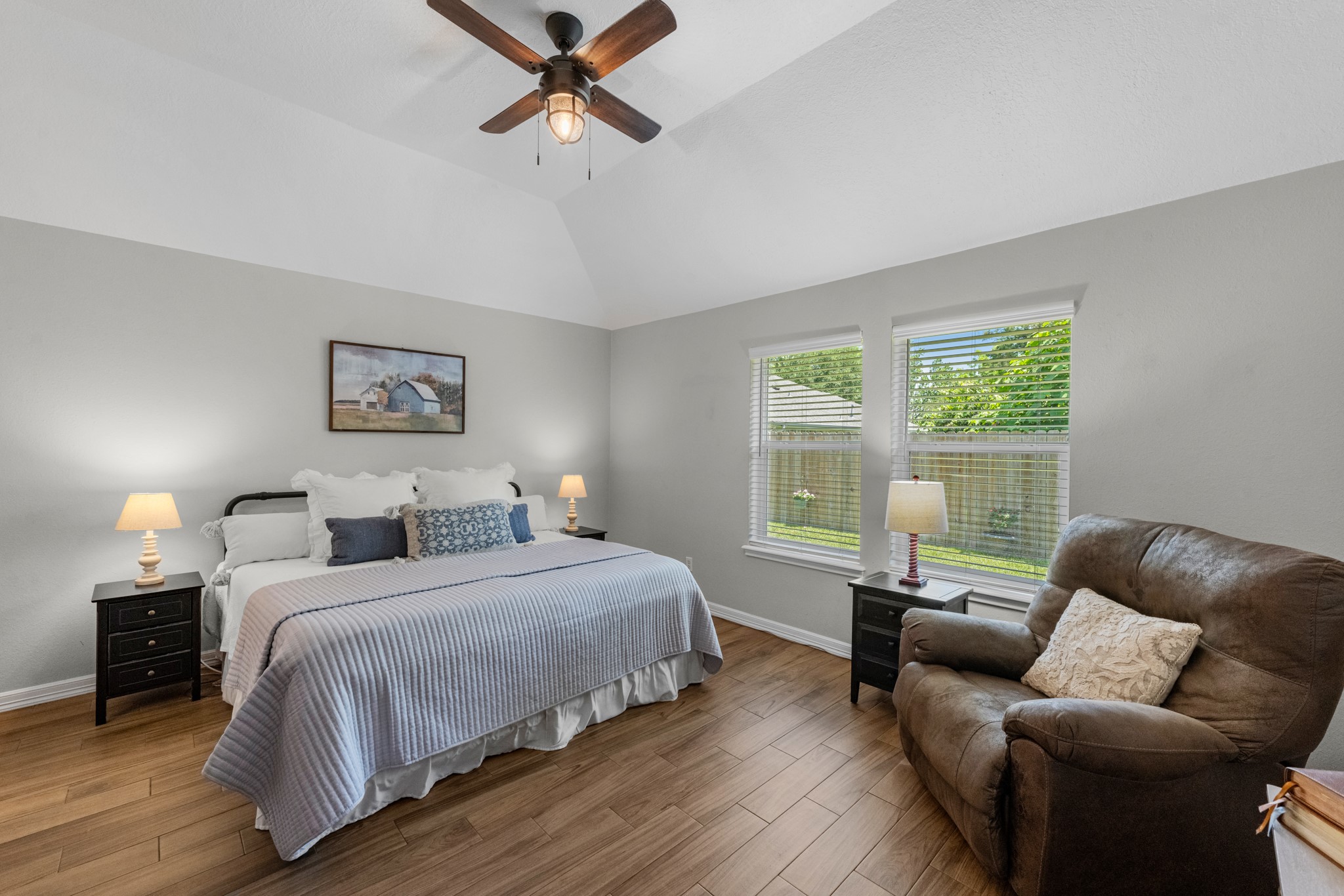 606 Walnut Street Sweeny, TX 77480 - Photo 17 of 28 a bedroom with a bed couch and window