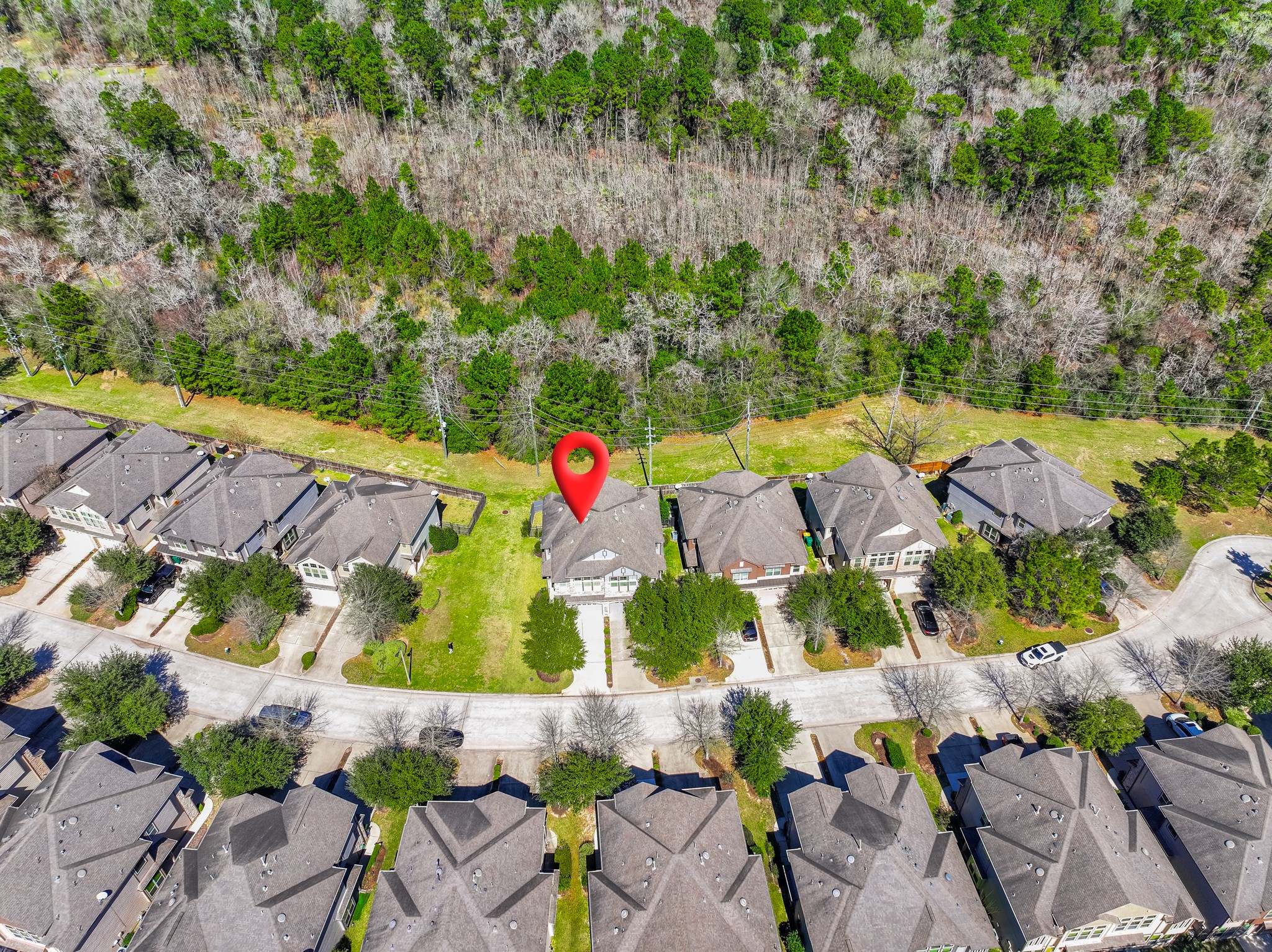 58 Aventura Place Spring, TX 77389 - Photo 6 of 50 an aerial view of residential house with outdoor space and swimming pool