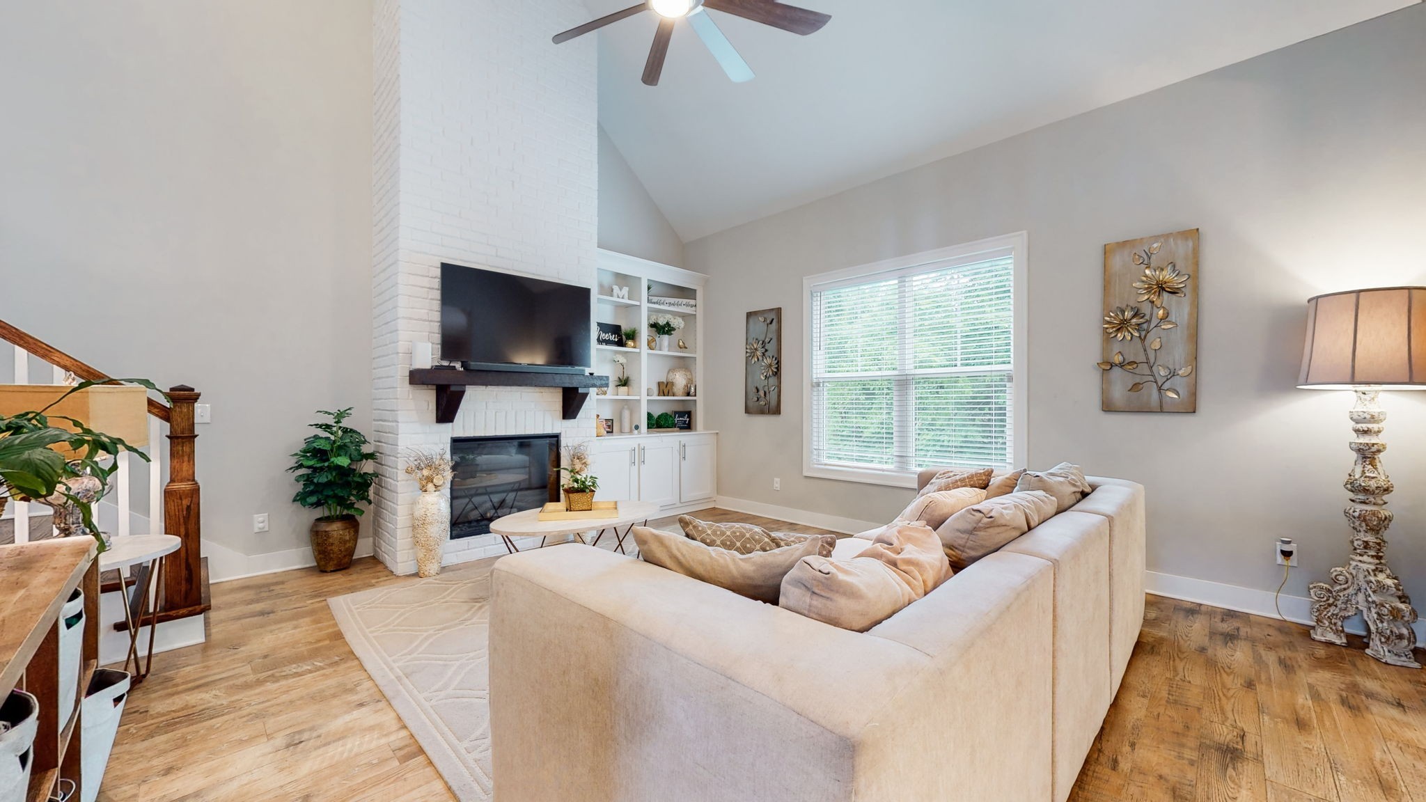 3413 Pershing Drive Murfreesboro, TN 37129 - Photo 15 of 43 a living room with furniture fireplace and flat screen tv