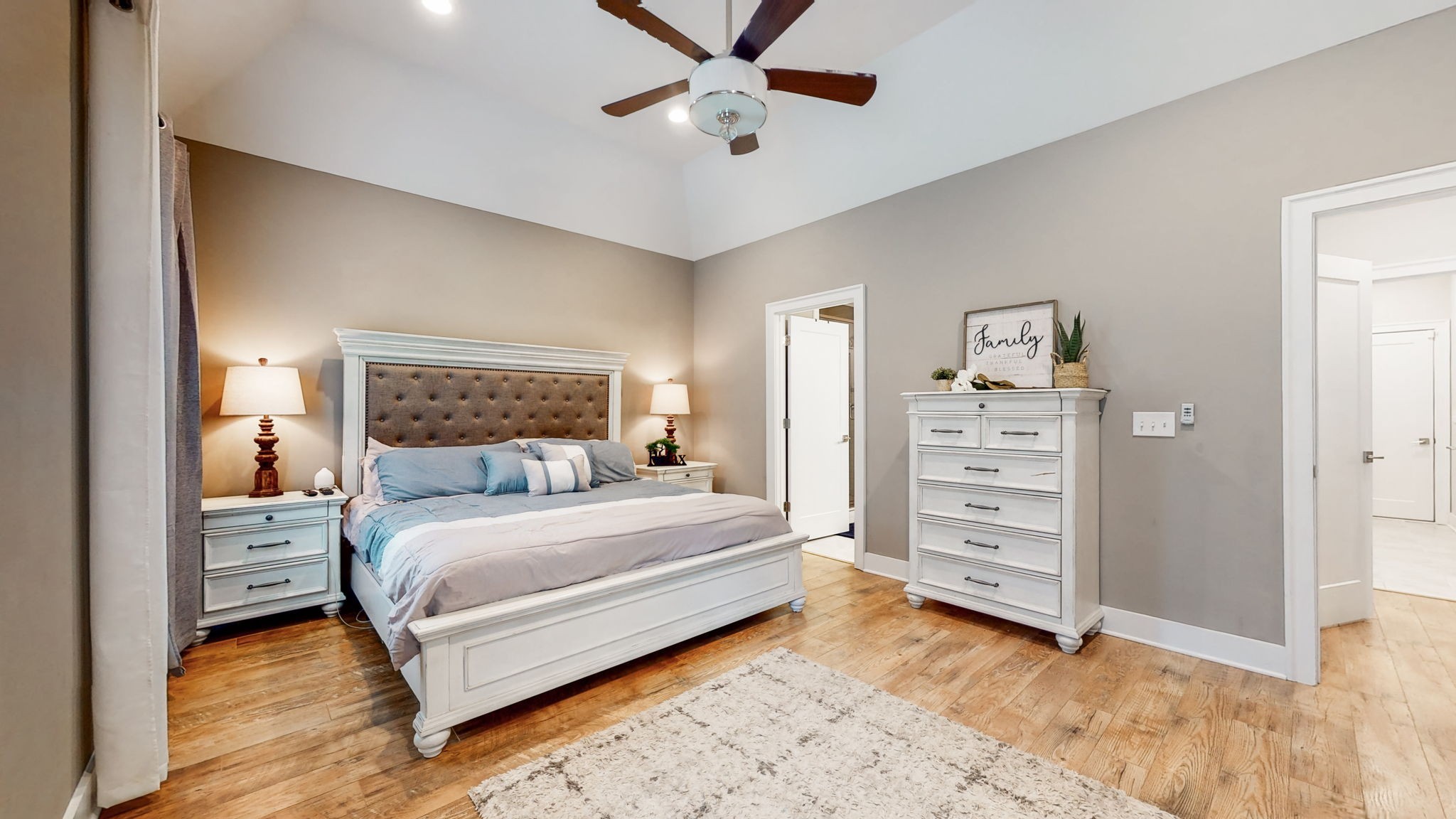 3413 Pershing Drive Murfreesboro, TN 37129 - Photo 23 of 43 a bedroom with a bed and a ceiling fan