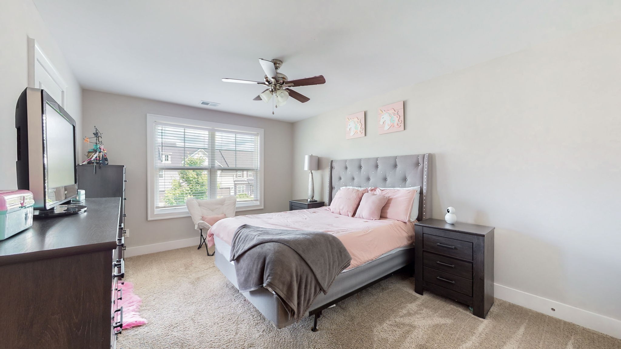 3413 Pershing Drive Murfreesboro, TN 37129 - Photo 26 of 43 a bedroom with a large bed and a flat tv screen on dresser