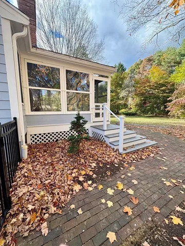 a view of a house with a outdoor space