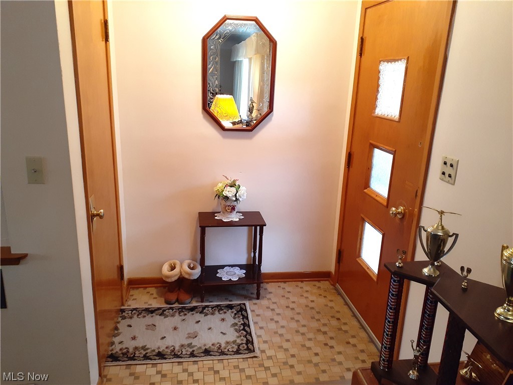 View of tiled entrance foyer