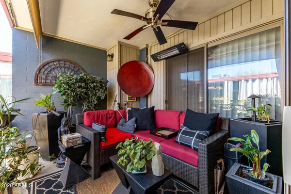 a living room filled with furniture