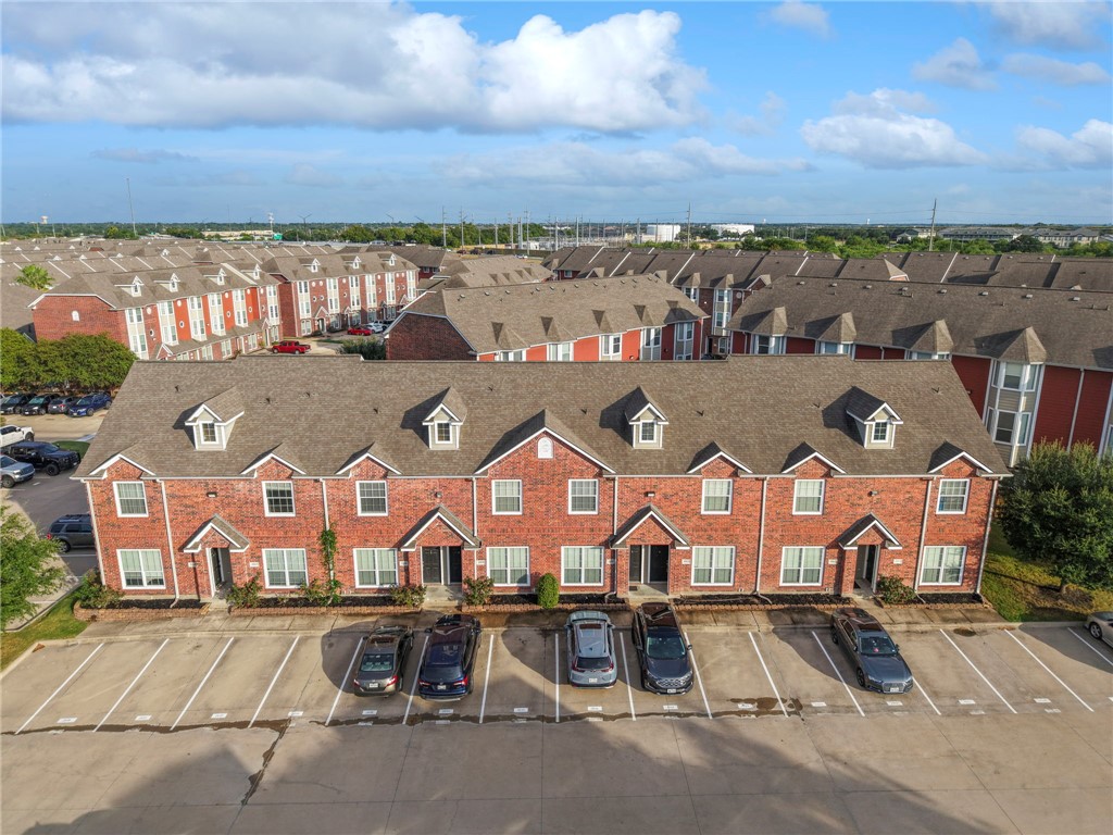 an aerial view of multiple house