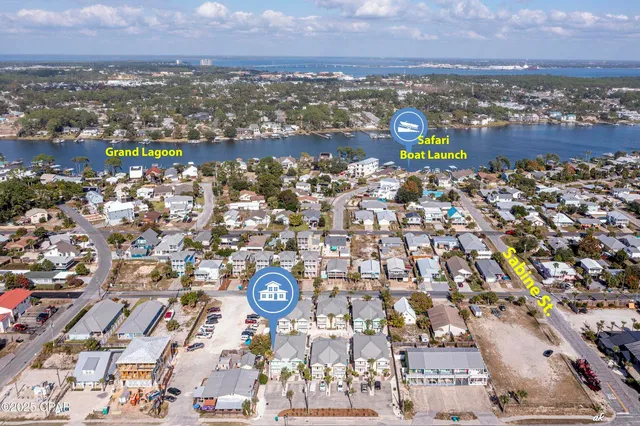 an aerial view of a city