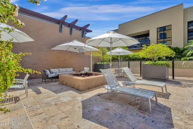 a view of a building and outdoor space