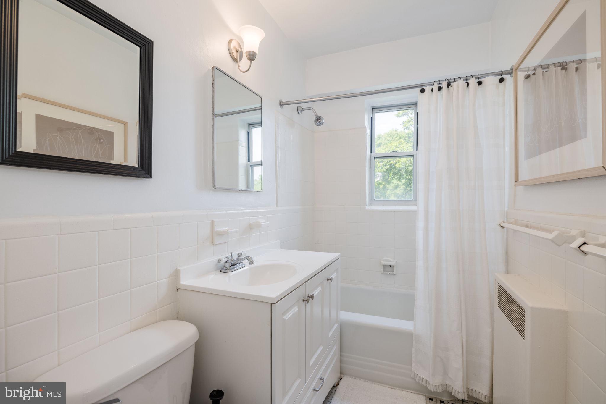 2500 Q Street Northwest, Unit 504 Washington, DC 20007 - Photo 13 of 18 Bath w/shower tub + linen closet