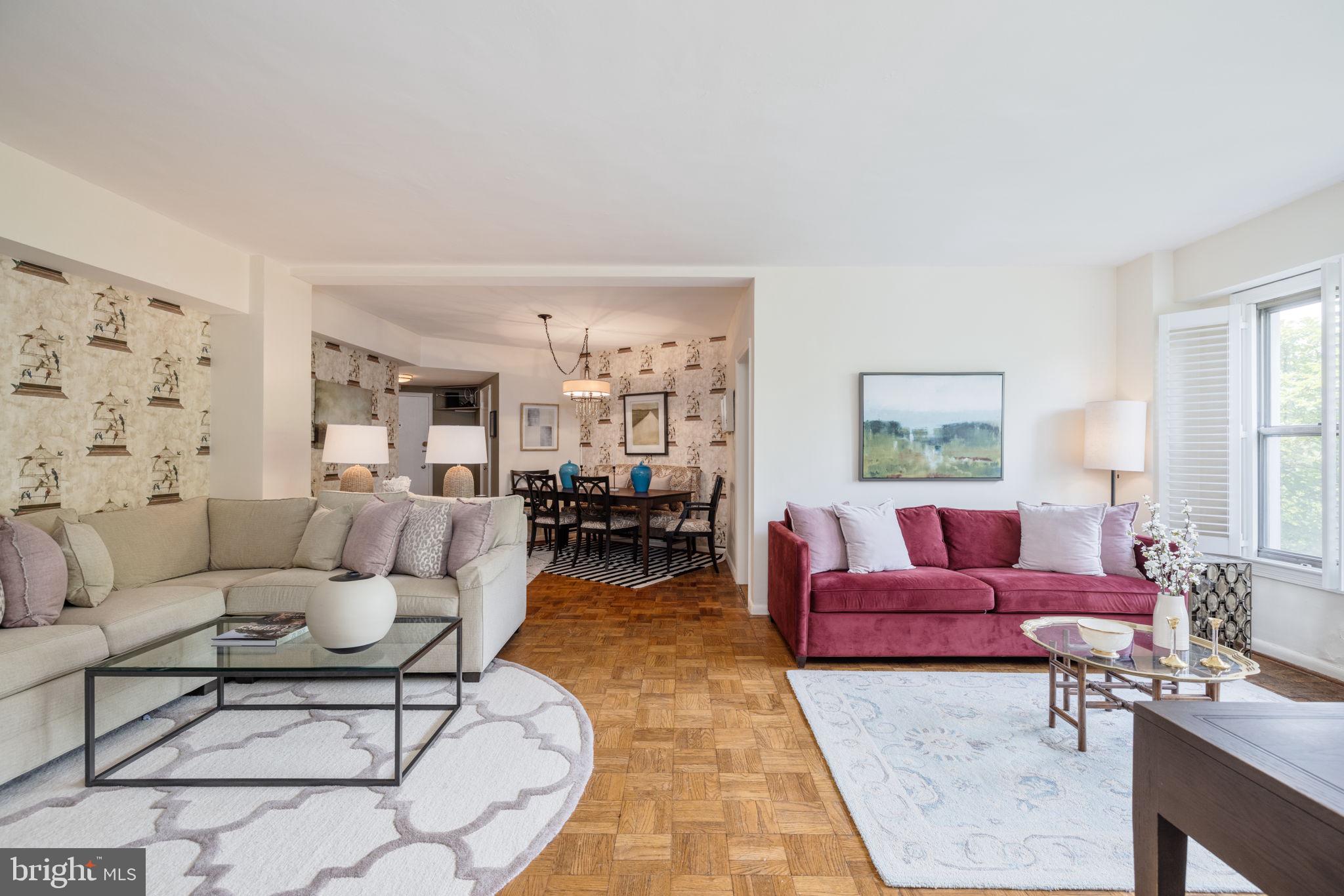 2500 Q Street Northwest, Unit 504 Washington, DC 20007 - Photo 2 of 18 Open living area with plentiful natural light