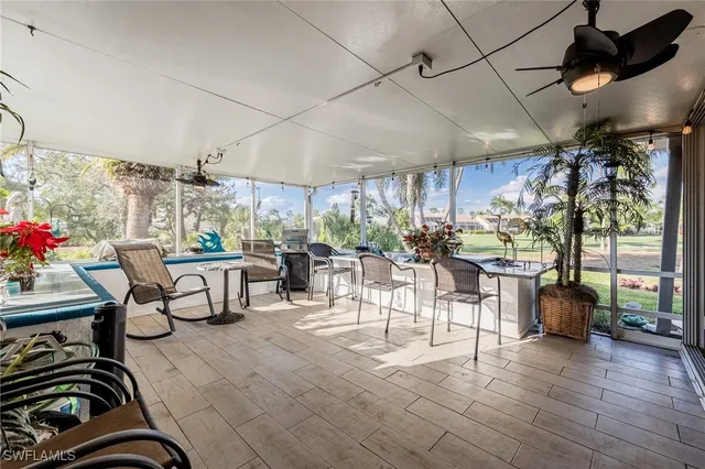 a view of a garage with storage