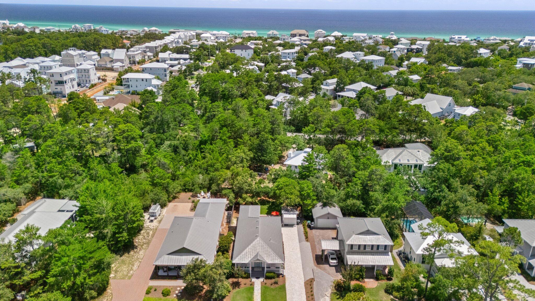 64 Spotted Dolphin Road Santa Rosa Beach, FL 32459 - Photo 39 of 43 an aerial view of residential houses with outdoor space and trees