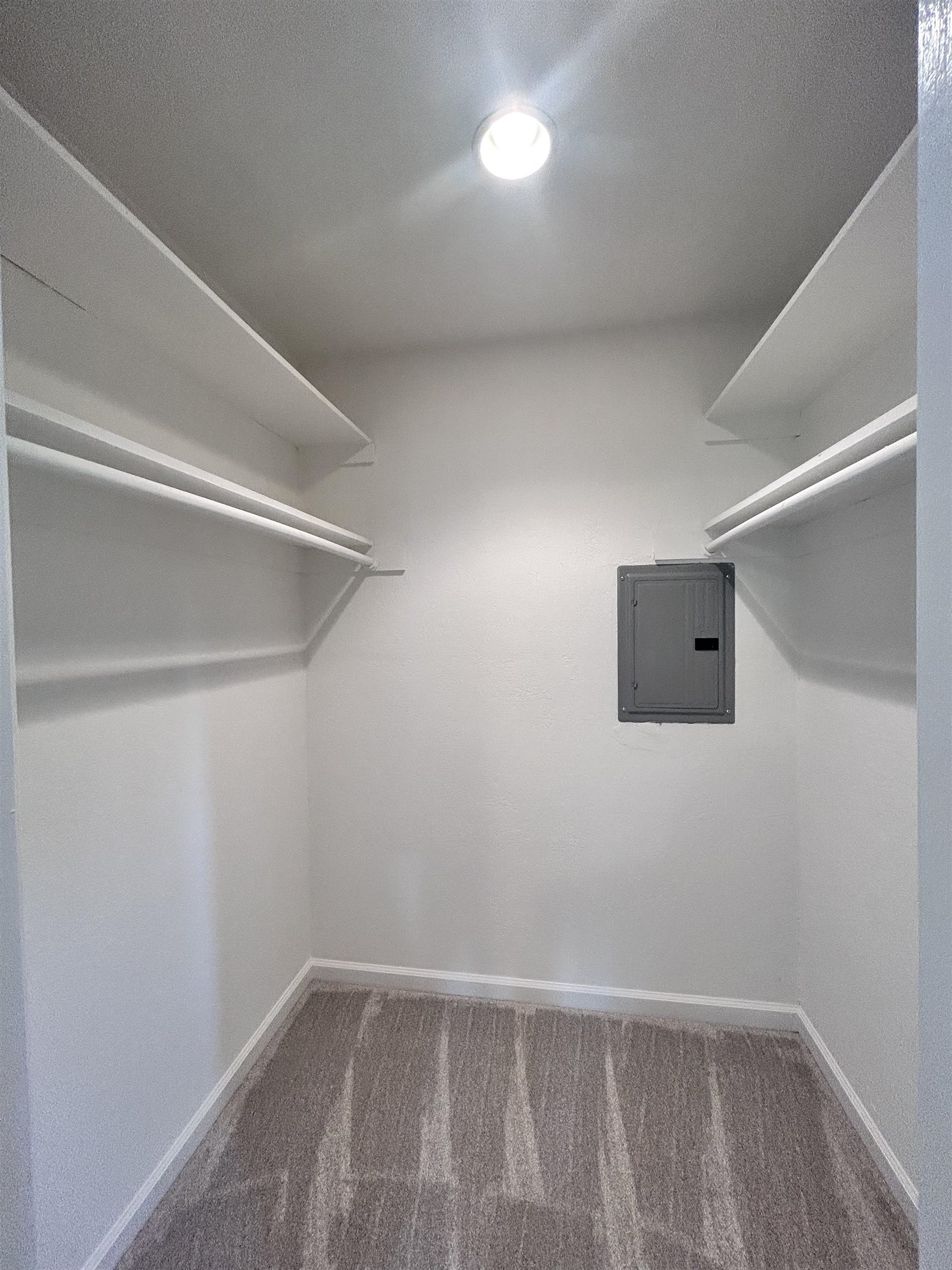 3620 Walnut Street, Unit B Lafayette, CA 94549 - Photo 21 of 26 Walk in closet featuring carpet and electric panel