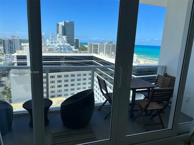 a view of city from a balcony