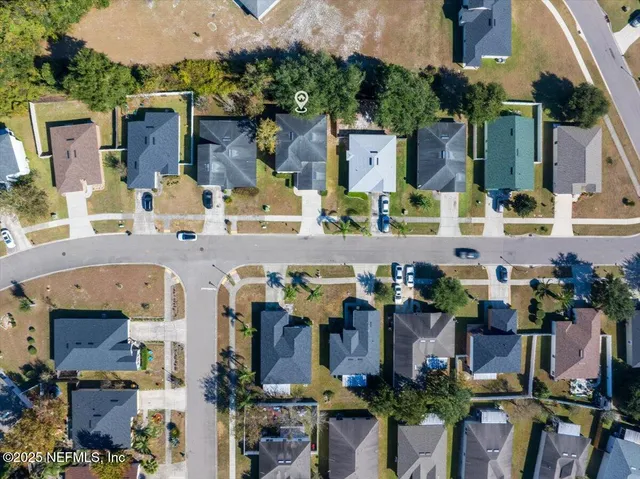 an aerial view of a city