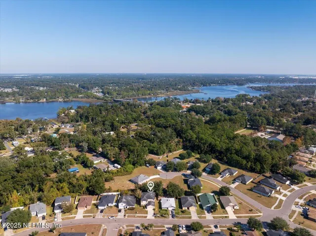 an aerial view of multiple house