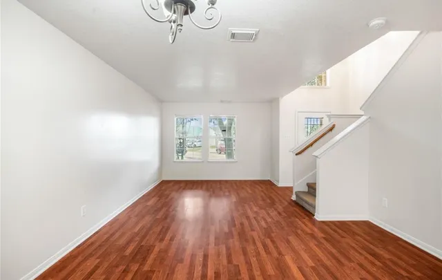 a view of entryway with wooden floor
