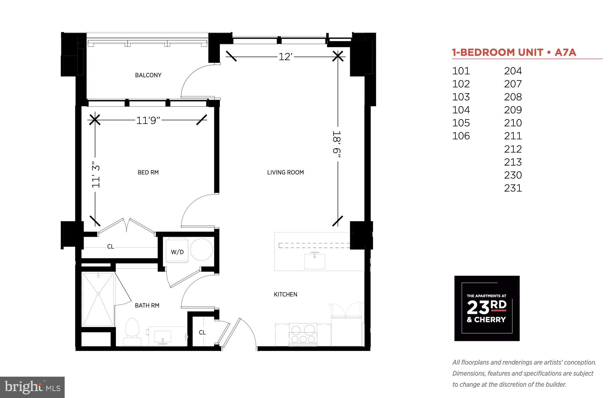 139-59 North 23rd Street, Unit 105 Philadelphia, PA 19103 - Photo 17 of 20 a picture of a room with a floor plan